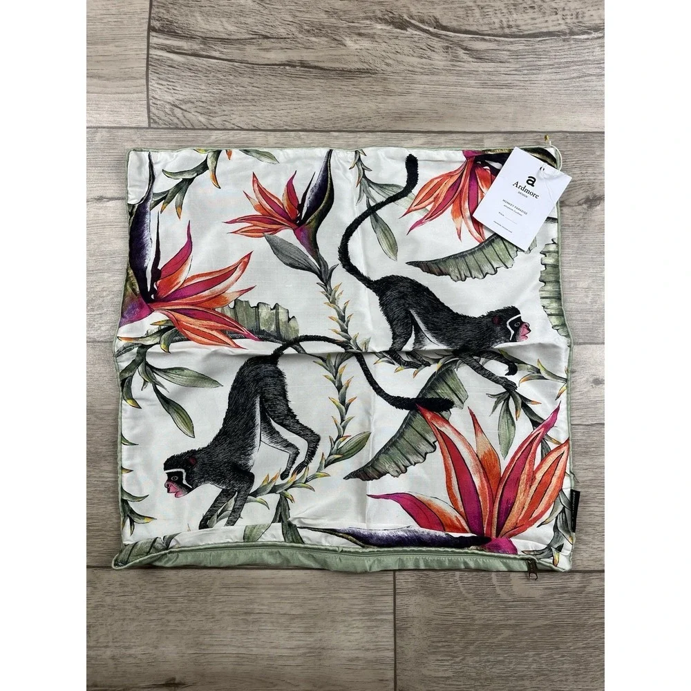 Ardmore Monkey Paradise Silk Pillow Sham (Sham Only) 16
